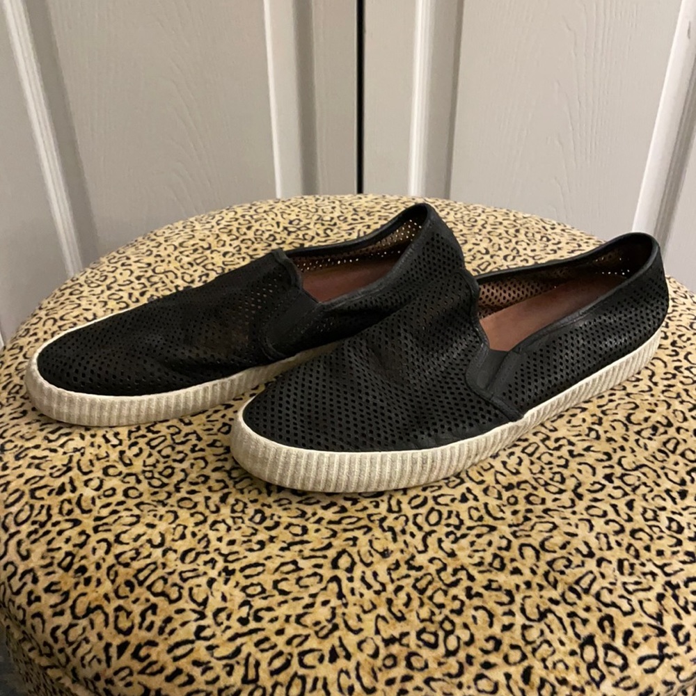 Frye perforated leather slip-on shoes